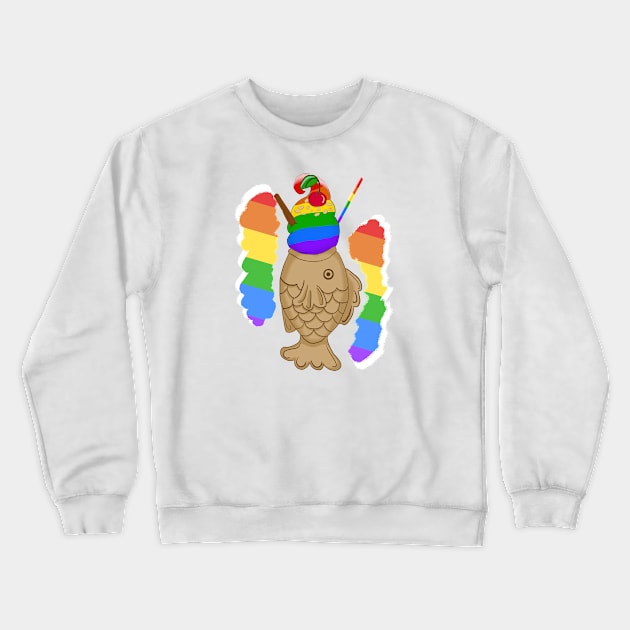 Pride Taiyaki Ice cream-Gay/LGBT flag Crewneck Sweatshirt by VixenwithStripes